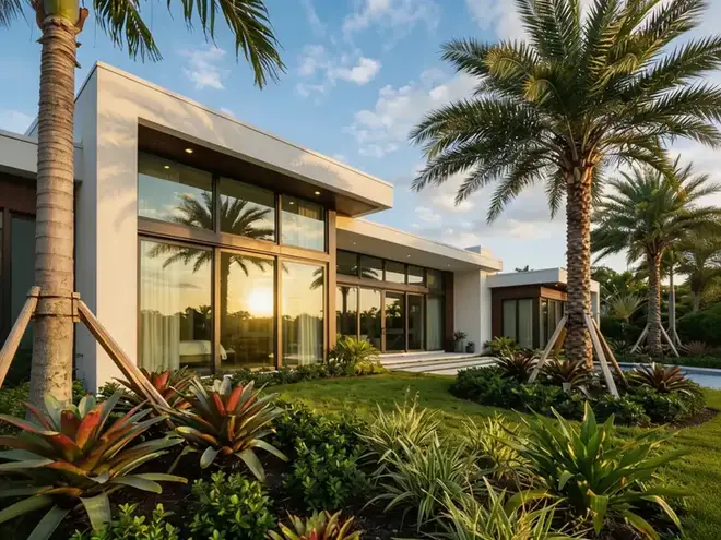 South Florida home with impact windows